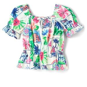 Floral Puff Sleeve Top